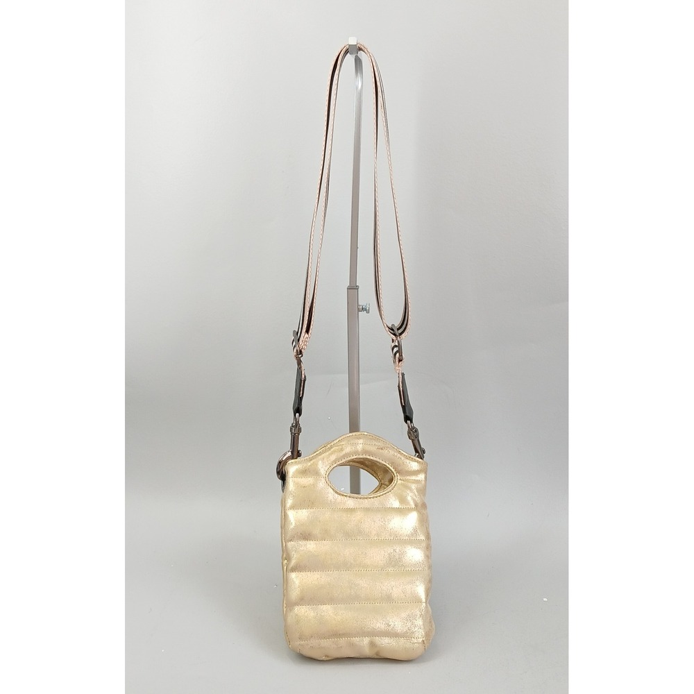 Think Royln Crossbody Phone Bag Women Small Metallic Quilted Puffer